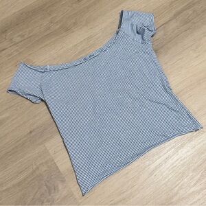 John Galt Off the Shoulder Striped Top